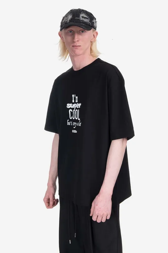 032C t-shirt bawełniany Cry Oversized czarny