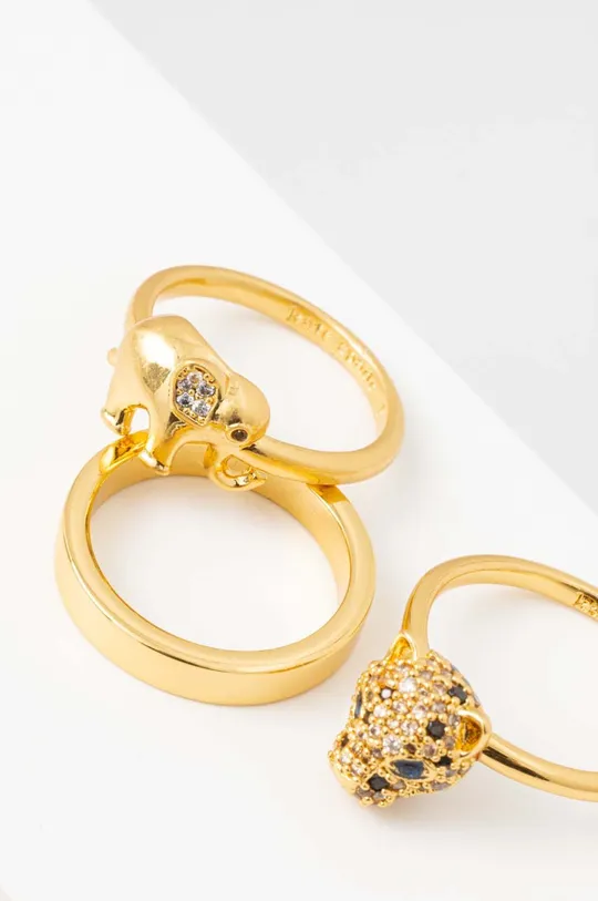 Prstenje Kate Spade 3-pack zlatna