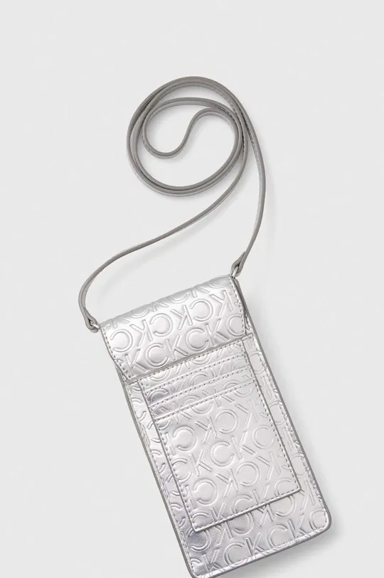 Calvin Klein pokrowiec na telefon srebrny