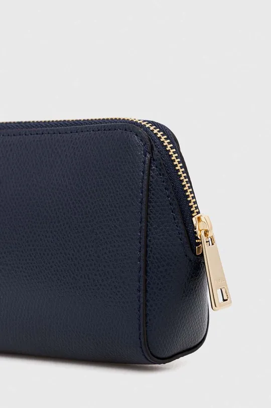 Usnjena kozmetična torbica Furla 2-pack mornarsko modra