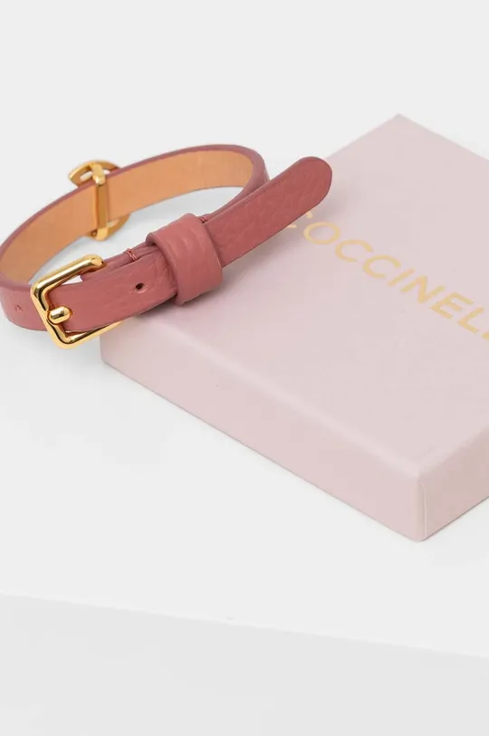 Coccinelle bőr karkötő rózsaszín