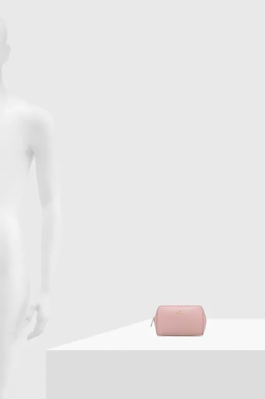 rózsaszín Furla bőr kozmetikai táska