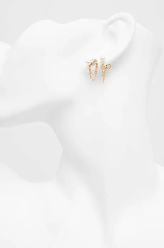 Επιχρυσωμένα σκουλαρίκια Tory Burch χρυσαφί