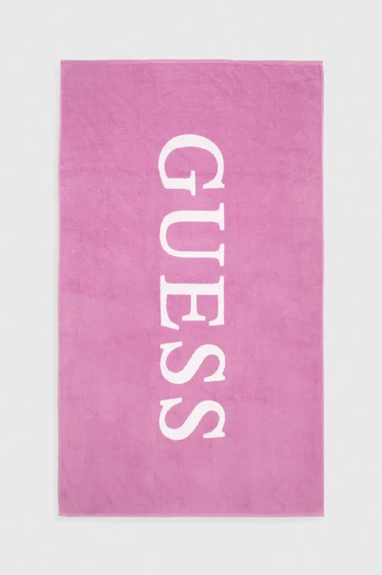 vijolična Bombažna brisača Guess Ženski