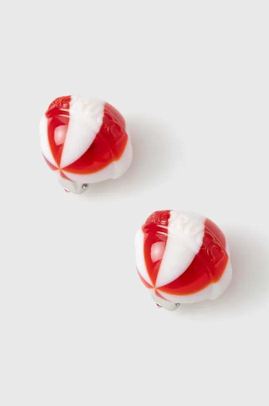 rosu Fiorucci clip on Red And White Mini Lollipop Earrings De femei