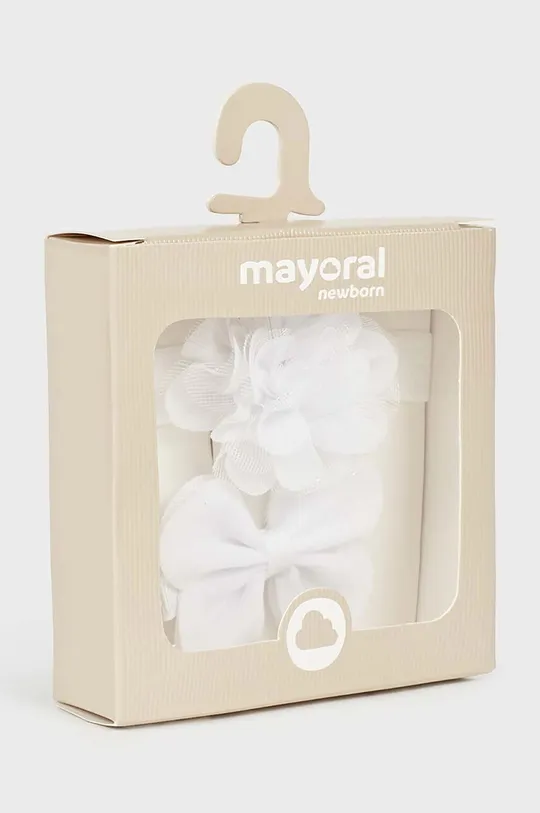 biały Mayoral Newborn opaska i spinka do włosów dziecięca