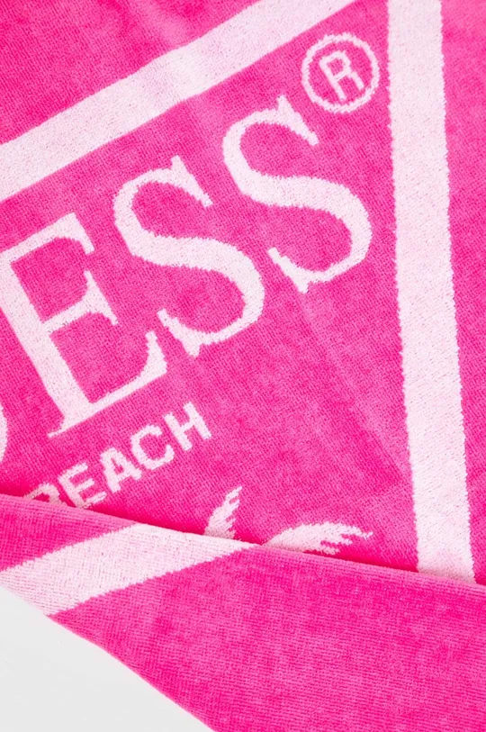 Хлопковое полотенце Guess розовый
