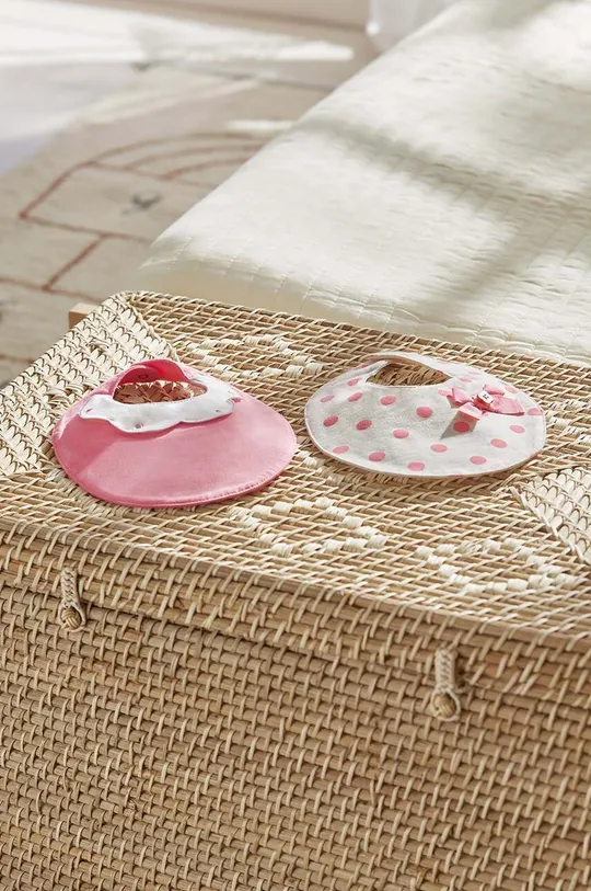 różowy Mayoral Newborn śliniak dwustronny niemowlęcy 2-pack Dziecięcy