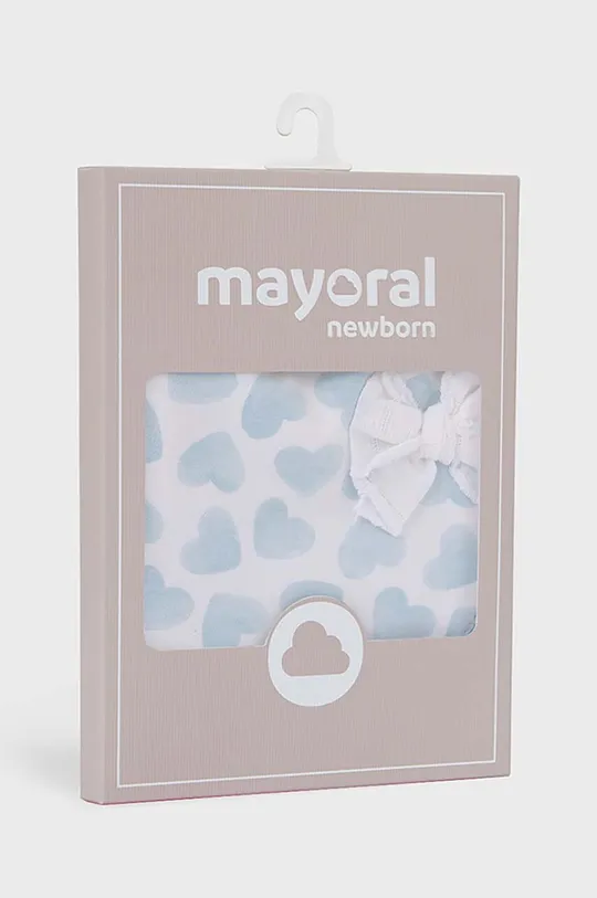 turkusowy Mayoral Newborn śliniak dwustronny niemowlęcy 2-pack