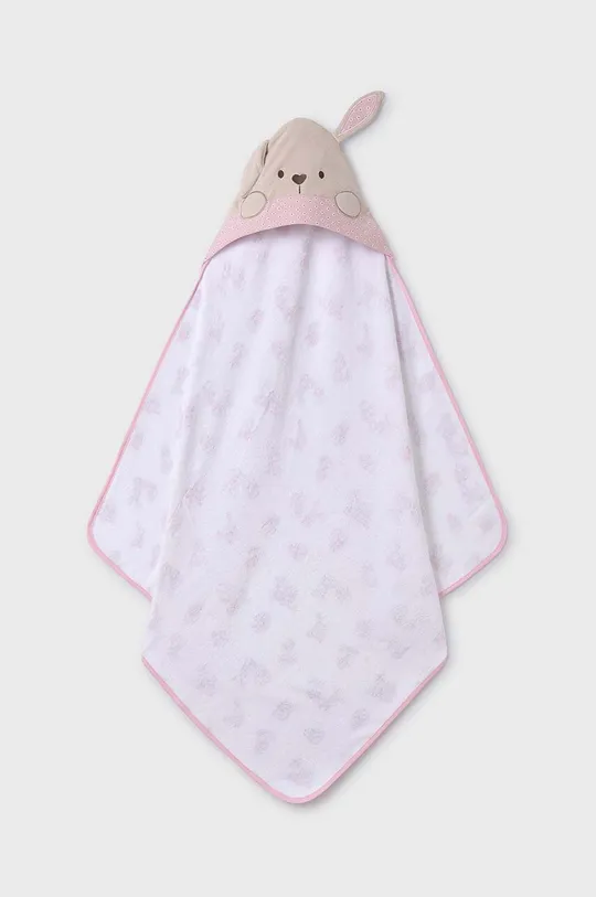 Mayoral Newborn asciugamano in cotone per neonati rosa
