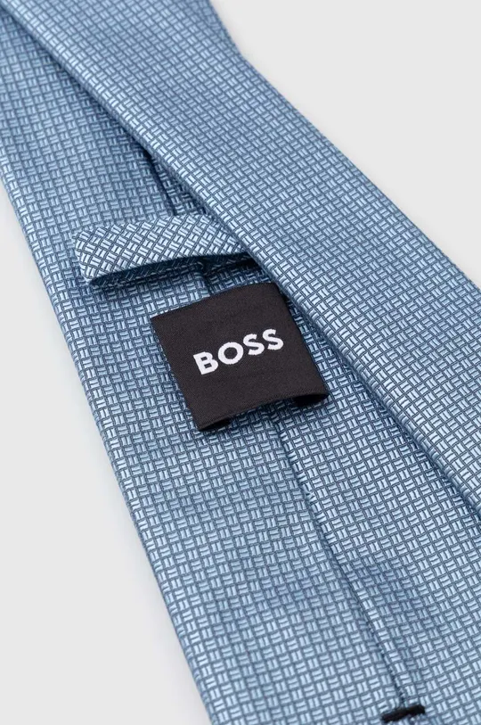 Шелковый галстук BOSS голубой