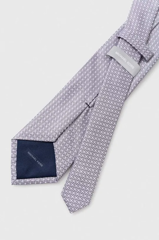 Hodvábna kravata Michael Kors sivá