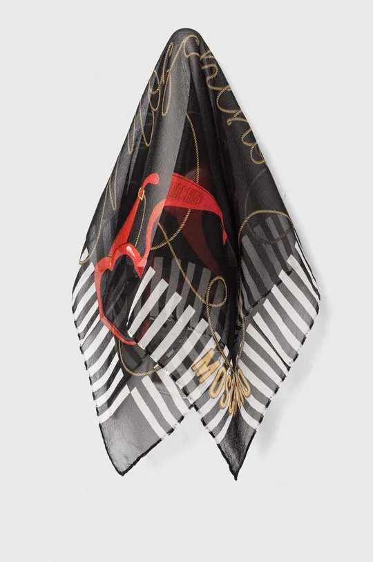 чёрный Карманный платок из шелка Moschino Мужской