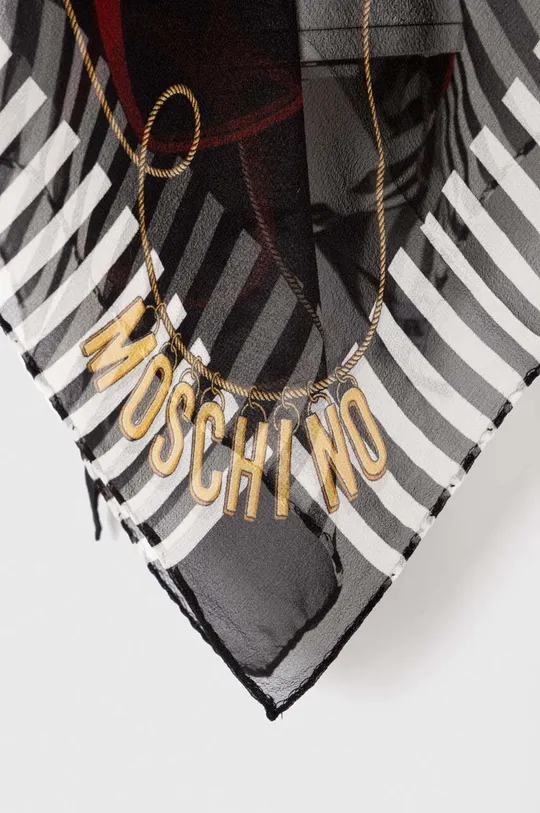 Карманный платок из шелка Moschino чёрный