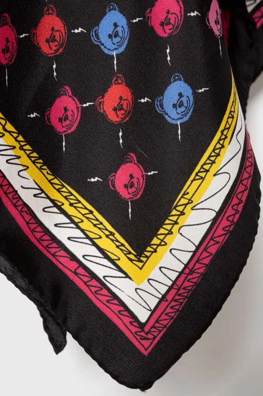 Карманный платок из шелка Moschino чёрный