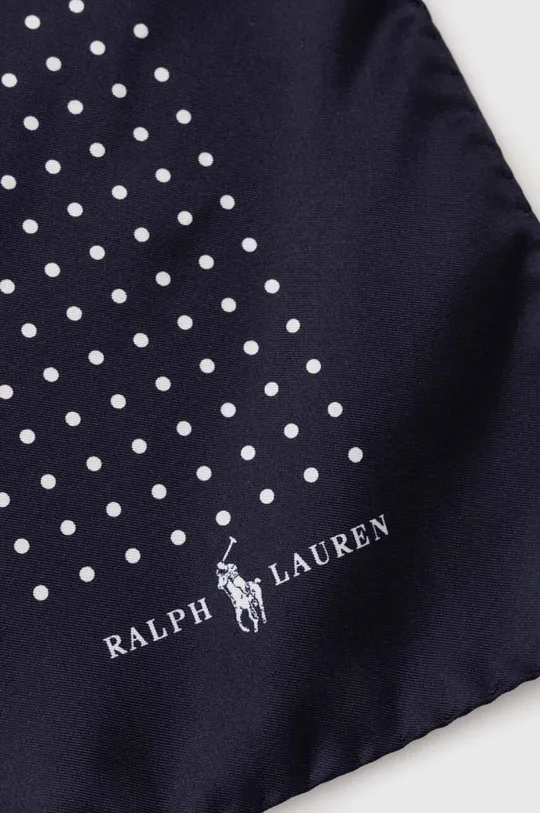 Hodvábna šatka Polo Ralph Lauren tmavomodrá
