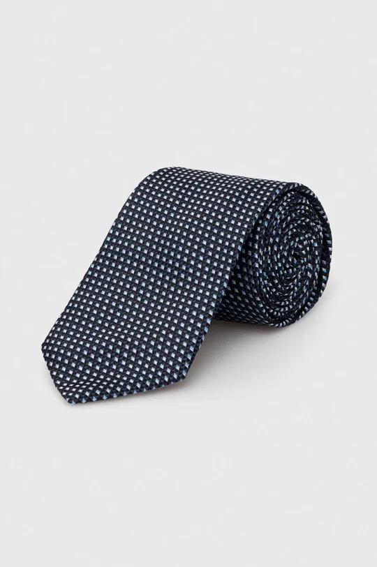 tmavomodrá Hodvábna kravata BOSS Pánsky