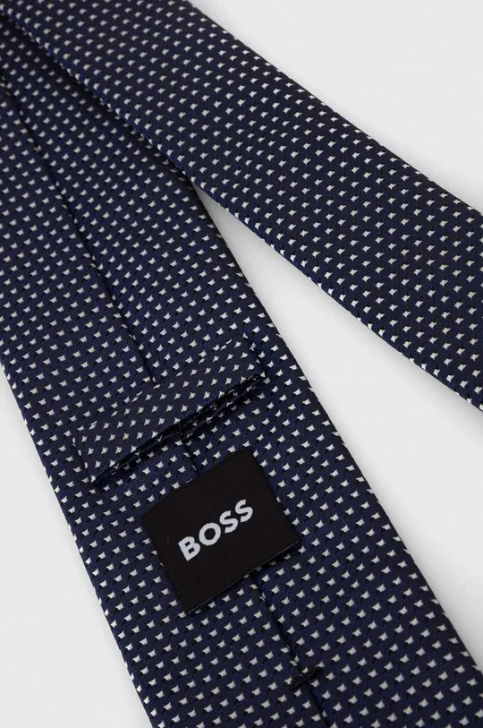 Шелковый галстук BOSS тёмно-синий