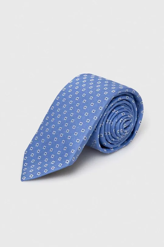 голубой Шелковый галстук BOSS Мужской