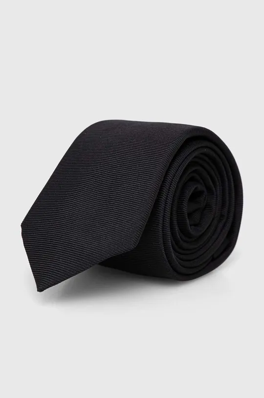 čierna Hodvábna kravata HUGO Pánsky