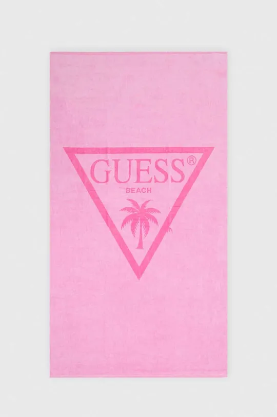 ružová Bavlnený uterák Guess Pánsky