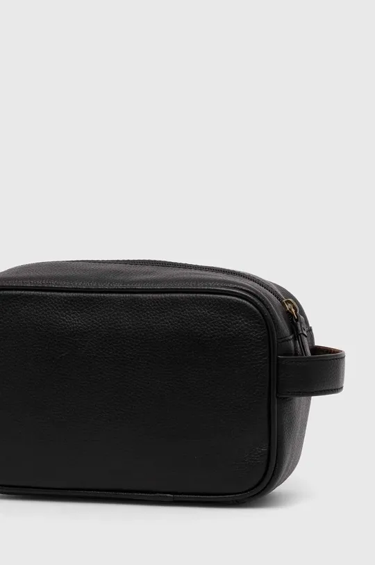 Kožená kozmetická taška Barbour Logo Leather Washbag Základná látka: 100 % Prírodná koža Podšívka: 100 % Polyester