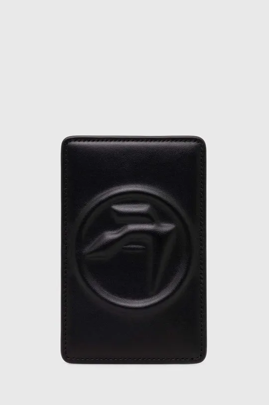 чёрный Кожаный чехол на карты AMBUSH Amblem Card Case Мужской