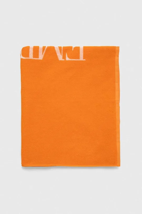 Bombažna brisača Emporio Armani Underwear oranžna