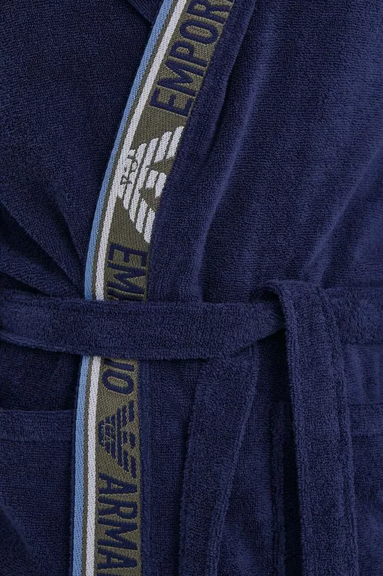 mornarsko modra Bombažen kopalni plašč Emporio Armani Underwear