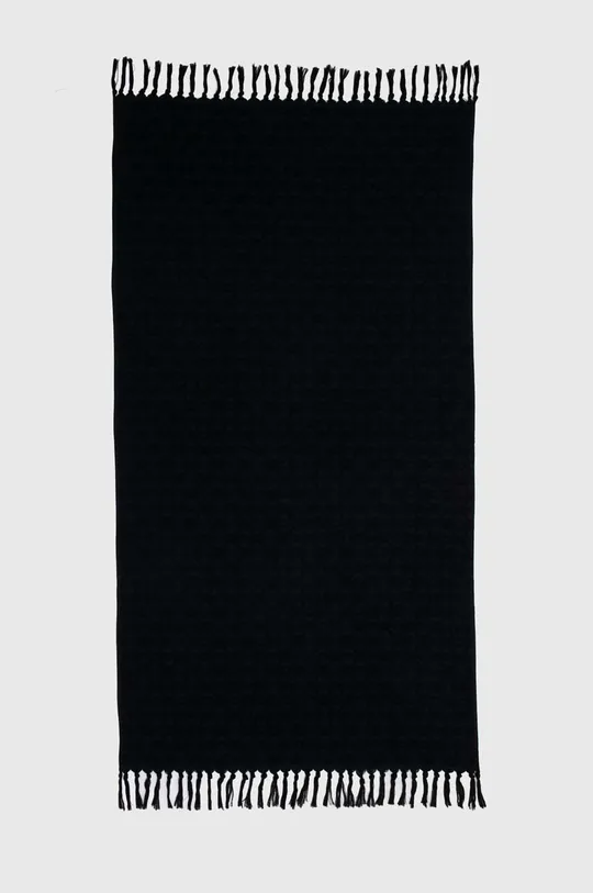 nero United Colors of Benetton asciugamano con aggiunta di lana Unisex