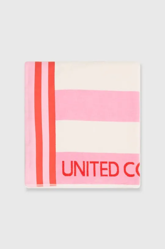 Βαμβακερή πετσέτα United Colors of Benetton ροζ