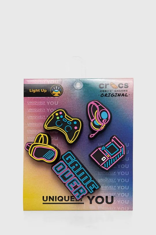 барвистий Значки для взуття Crocs Lights Up Neon Gamer 5-pack Unisex