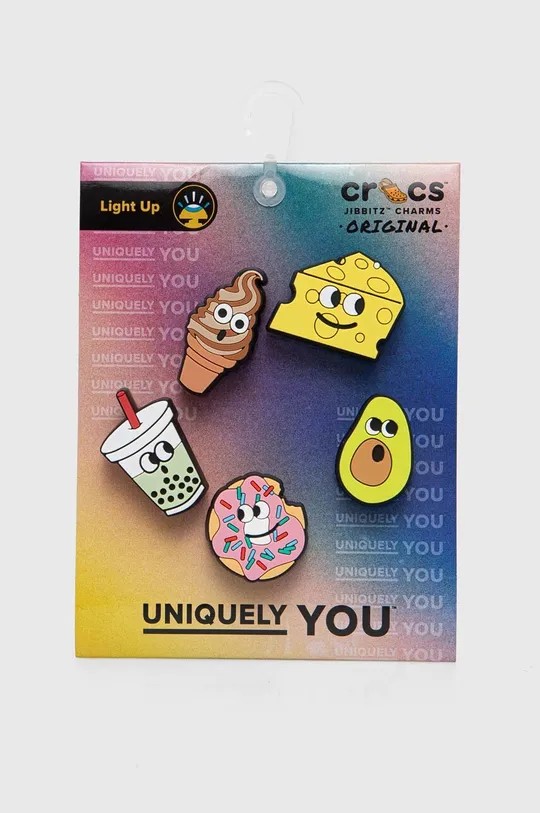 viacfarebná Odznaky na topánky Crocs Lights Up Food Friends 5-pak Unisex