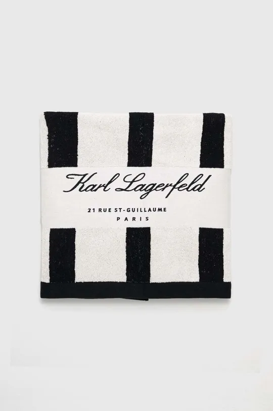 Βαμβακερή πετσέτα Karl Lagerfeld μαύρο