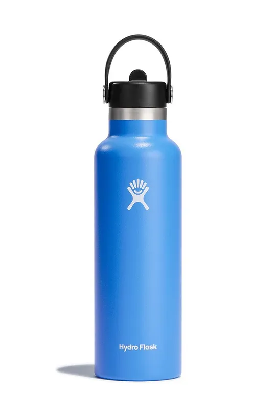 modrá Termo fľaša Hydro Flask 21 Oz Standard Flex Straw Cap Cascade Unisex