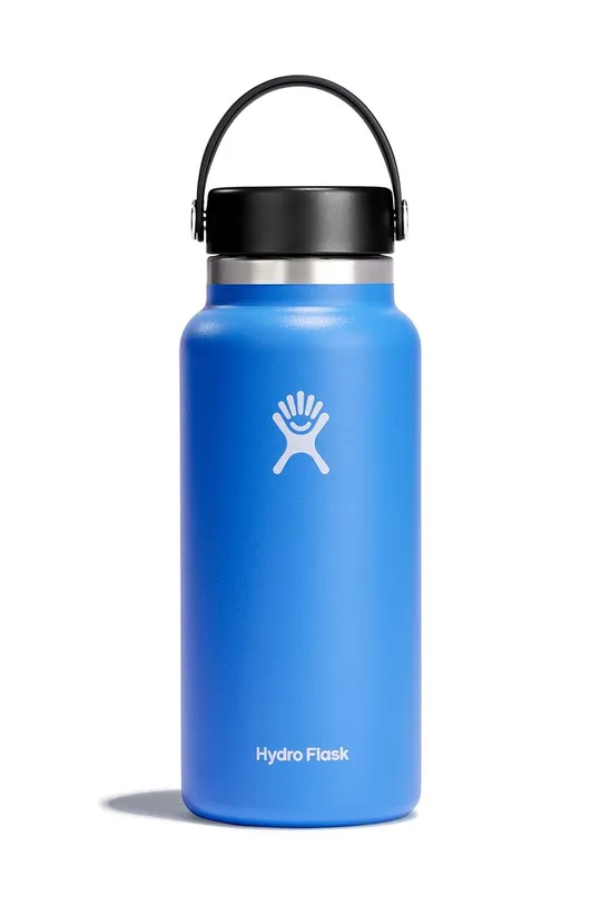 μπλε Θερμικό μπουκάλι Hydro Flask 32 Oz Wide Flex Cap Cascade Unisex