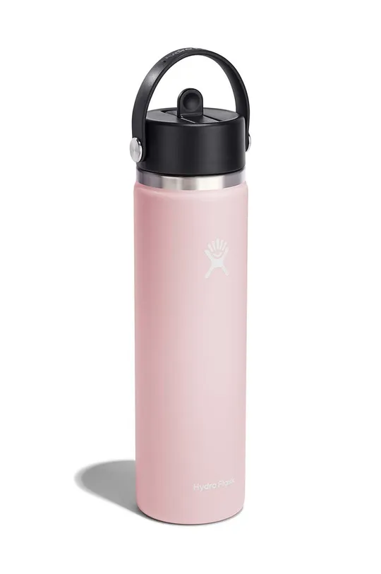 Θερμικό μπουκάλι Hydro Flask 24 Oz Wide Flex Straw Cap Trillium ροζ