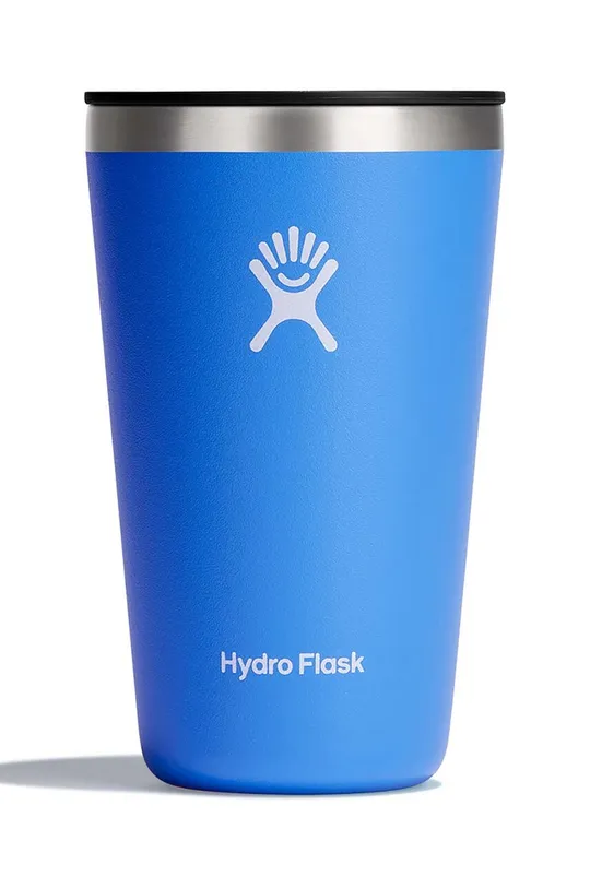 голубой Термокружка Hydro Flask 16 Oz All Around Tumbler Press-In Lid Cascade Unisex