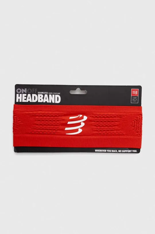 czerwony Compressport opaska na głowę Headband On/Off Unisex