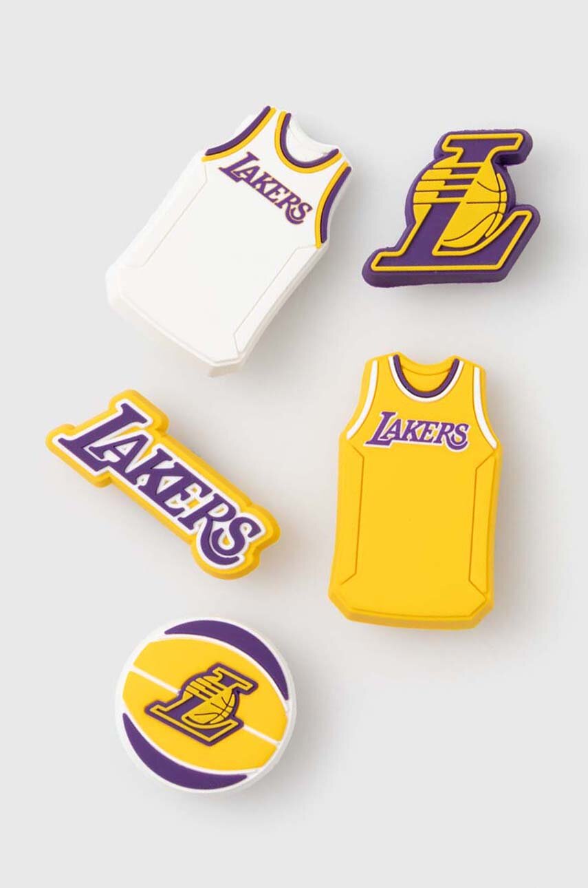 Připínačky na obuv Crocs JIBBITZ NBA Los Angeles Lakers 5-pack vícebarevná