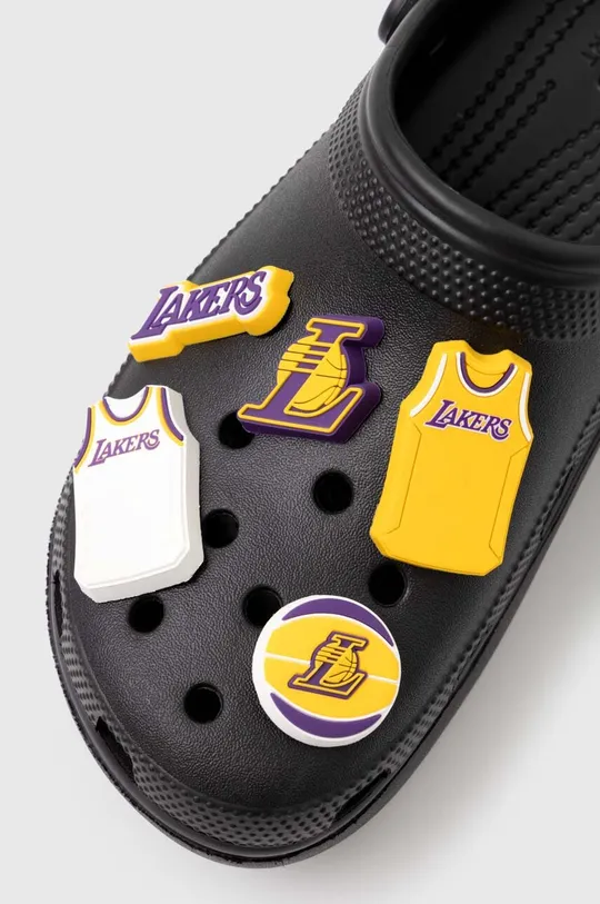 Odznaky na topánky Crocs JIBBITZ NBA Los Angeles Lakers 5-pak Syntetická látka