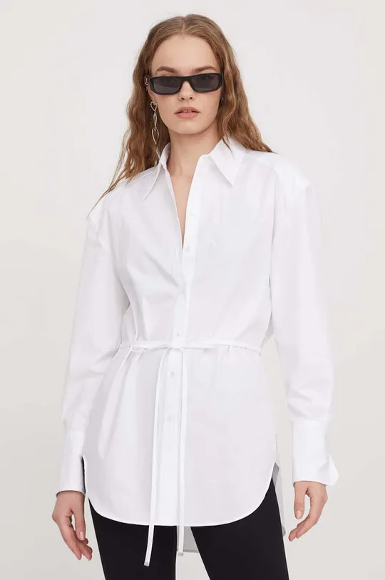 λευκό Βαμβακερό πουκάμισο HUGO Γυναικεία