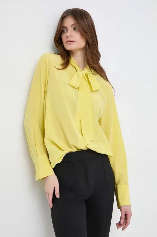 κίτρινο Μεταξωτό πουκάμισο BOSS Γυναικεία