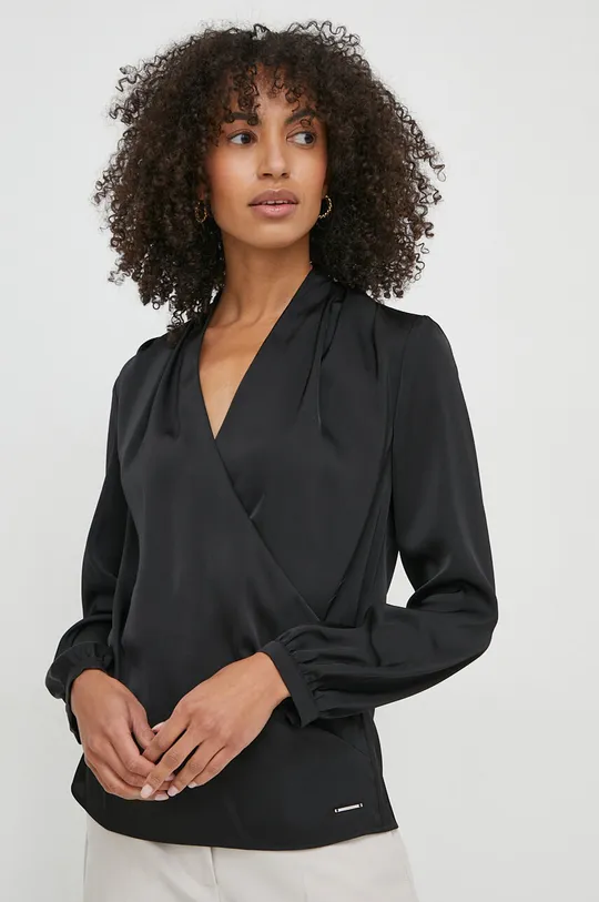 črna Majica Calvin Klein Ženski