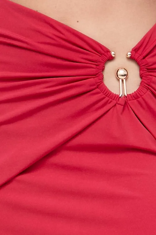 rosso Bardot camicetta