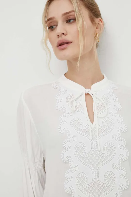 biały Bruuns Bazaar bluzka