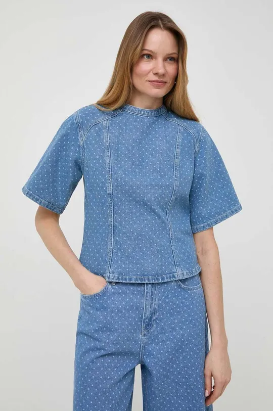 блакитний Джинсова блузка Custommade Жіночий