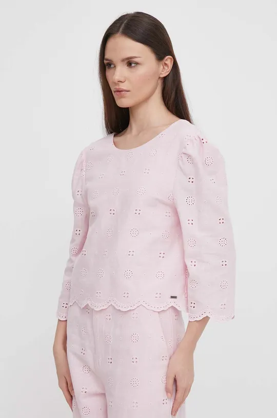 рожевий Льняна блузка Pepe Jeans Жіночий
