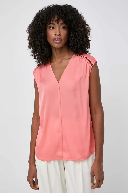 ροζ Μεταξωτή μπλούζα BOSS Γυναικεία