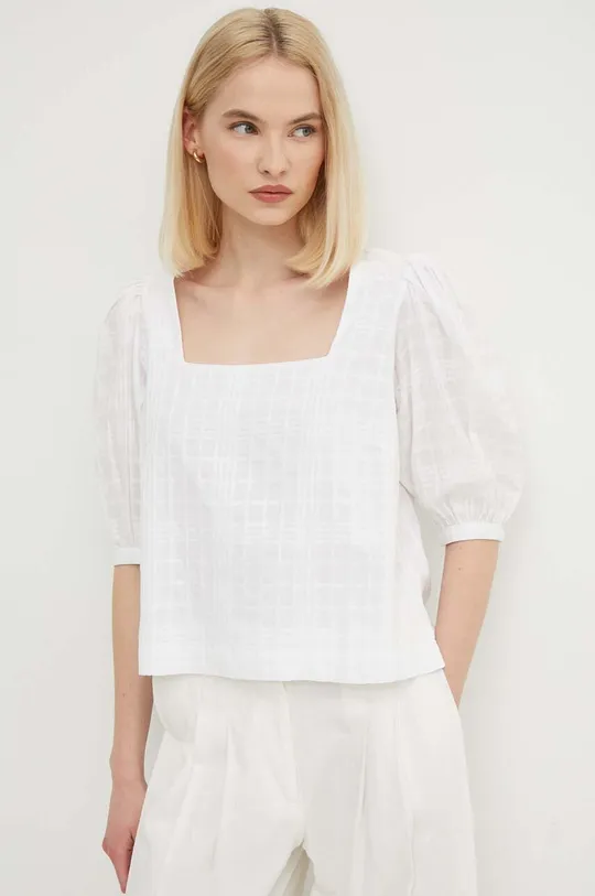 λευκό Βαμβακερή μπλούζα Barbour Modern Heritage
